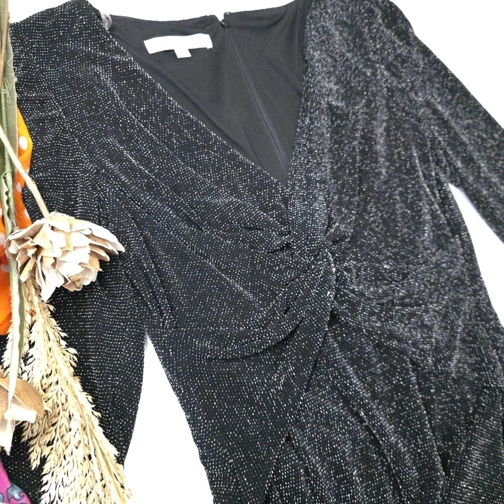 Evan Picone Elegant Black Dress Sz 12 - Picture 2 of 8